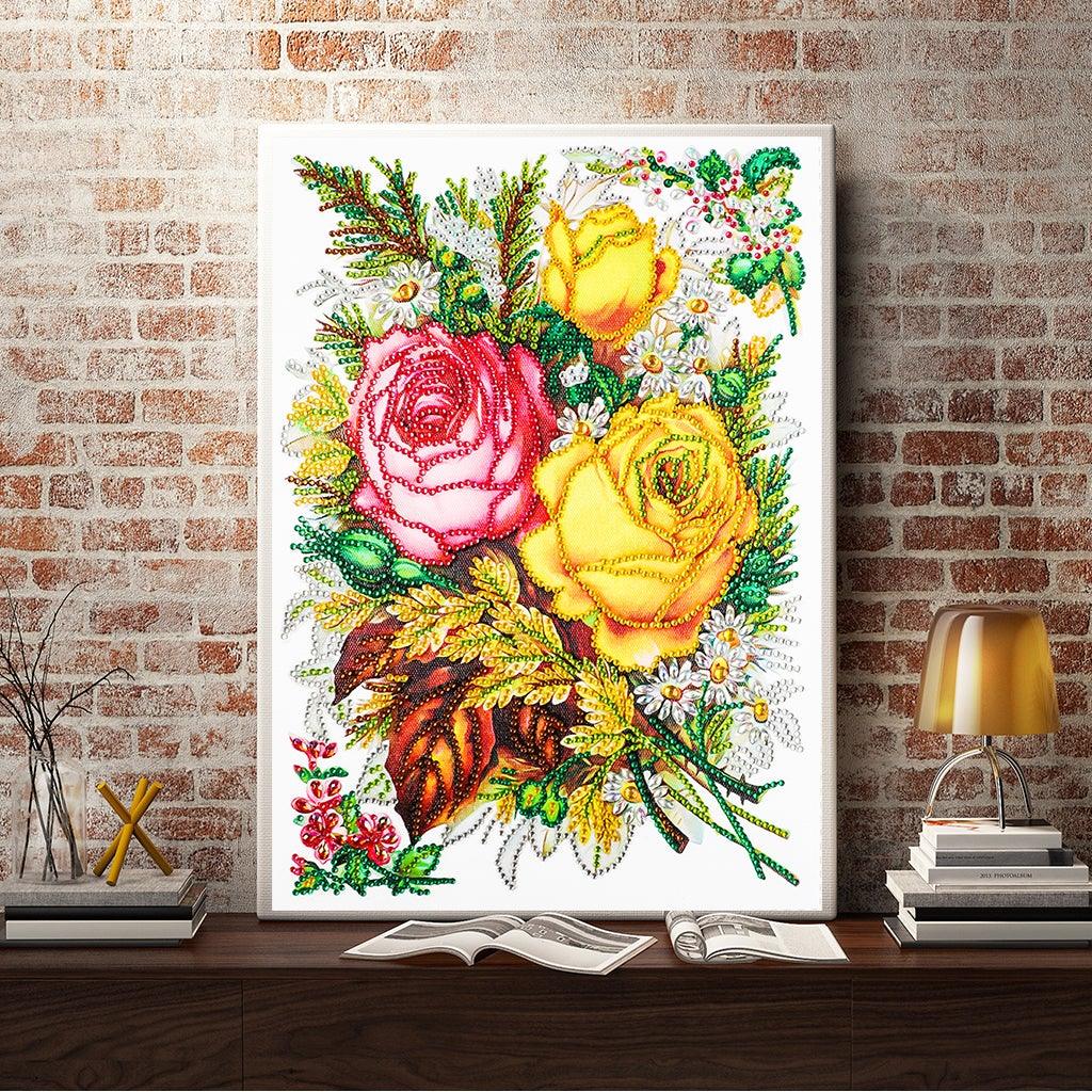 Crystal Rhinestone Diamond Painting Kit | Peony flower - Hibah-Diamond?painting art studio