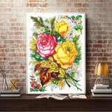 Crystal Rhinestone Diamond Painting Kit | Peony flower - Hibah-Diamond?painting art studio