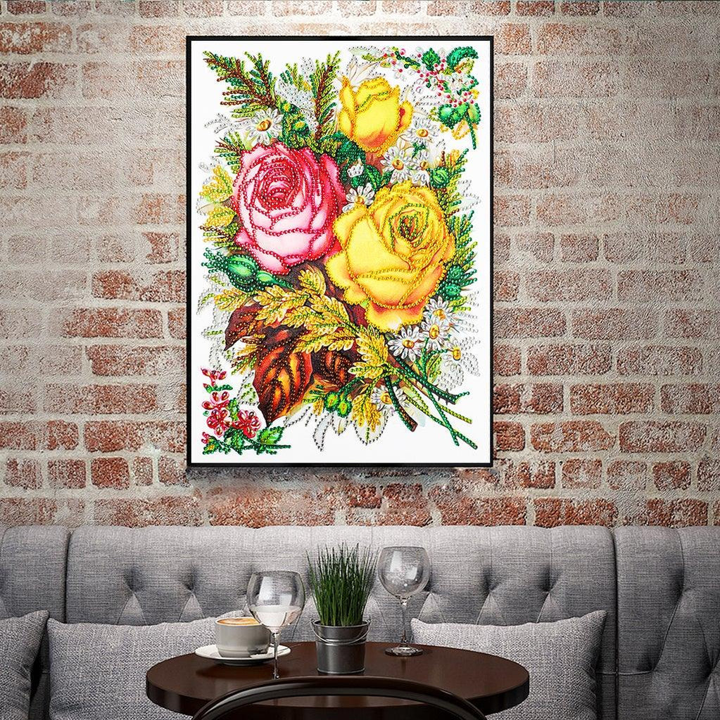 Crystal Rhinestone Diamond Painting Kit | Peony flower - Hibah-Diamond?painting art studio