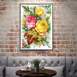 Crystal Rhinestone Diamond Painting Kit | Peony flower - Hibah-Diamond?painting art studio