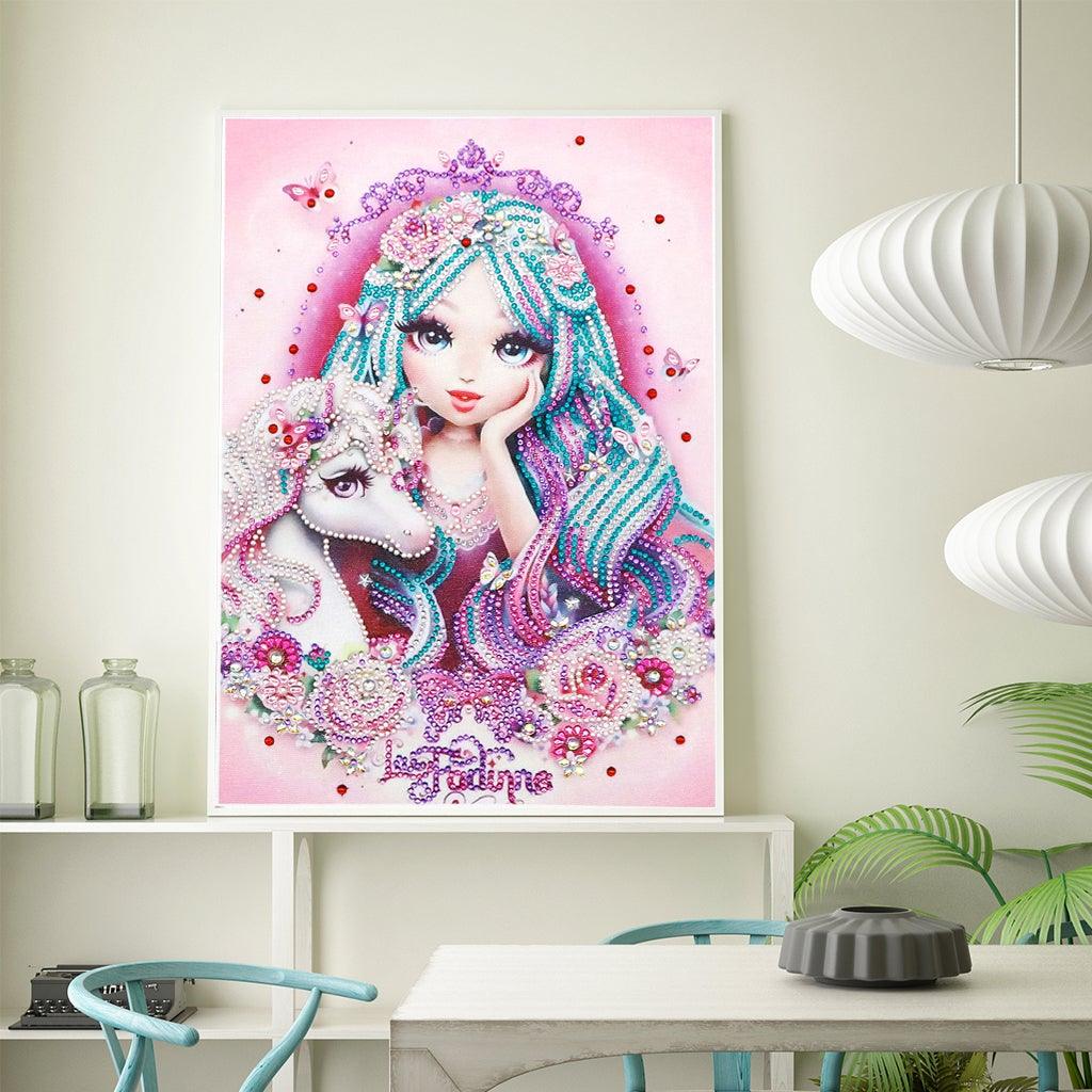 Crystal Rhinestone Diamond Painting Kit | Pretty girl and unicorn - Hibah-Diamond?painting art studio
