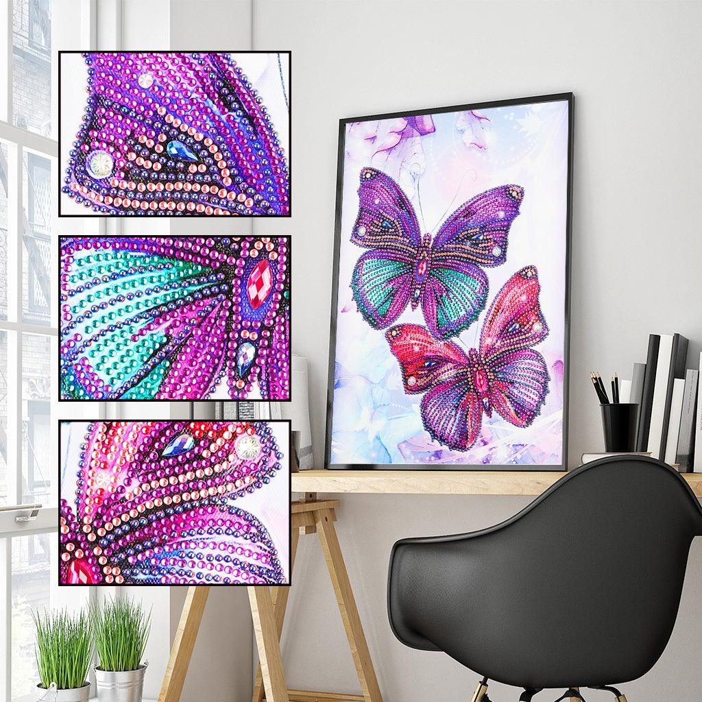 Crystal Rhinestone Diamond Painting Kit | Purple butterfly - Hibah-Diamond?painting art studio