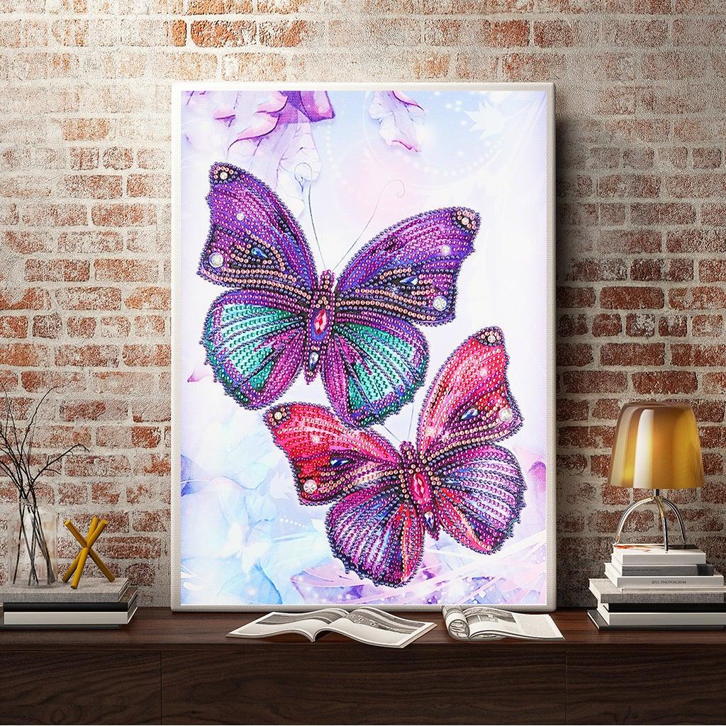 Crystal Rhinestone Diamond Painting Kit | Purple butterfly - Hibah-Diamond?painting art studio