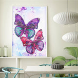 Crystal Rhinestone Diamond Painting Kit | Purple butterfly - Hibah-Diamond?painting art studio