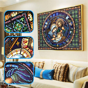 Crystal Rhinestone Diamond Painting Kit | Religious Family - Hibah-Diamond painting art studio
