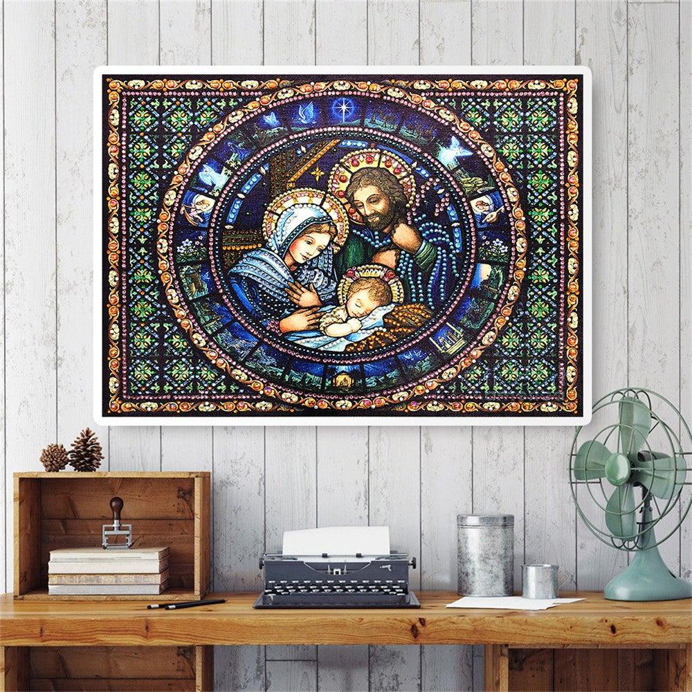 Crystal Rhinestone Diamond Painting Kit | Religious Family - Hibah-Diamond painting art studio