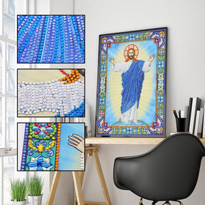 Crystal Rhinestone Diamond Painting Kit | Religious Figure Jesus - Hibah-Diamond painting art studio