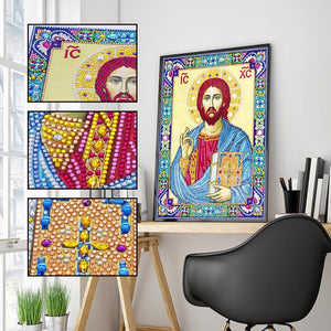 Crystal Rhinestone Diamond Painting Kit | Religious Figure Jesus - Hibah-Diamond painting art studio