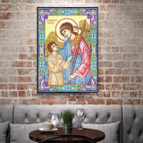 Crystal Rhinestone diamond painting kit | religious figures Virgin and Jesus - Hibah-Diamond painting art studio