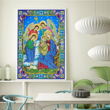 Crystal Rhinestone diamond painting kit | religious figures Virgin and Jesus - Hibah-Diamond painting art studio
