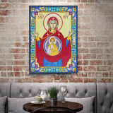 Crystal Rhinestone diamond painting kit - religious figures Virgin and Jesus - Hibah-Diamond painting art studio