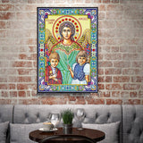 Crystal Rhinestone diamond painting kit | religious figures Virgin and Jesus - Hibah-Diamond painting art studio