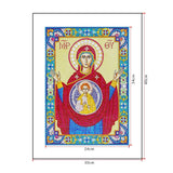 Crystal Rhinestone diamond painting kit - religious figures Virgin and Jesus - Hibah-Diamond painting art studio