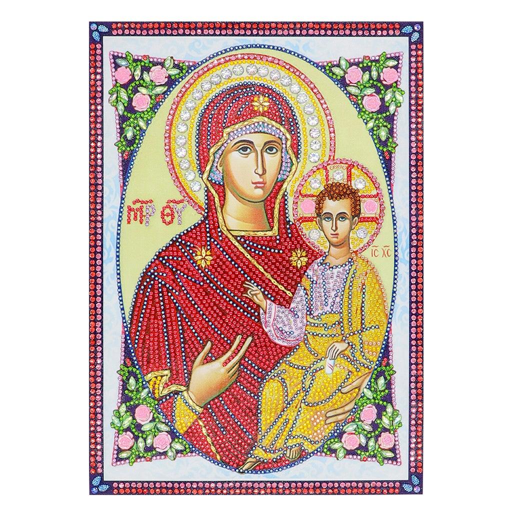 Crystal Rhinestone Diamond Painting Kit - Religious Madonna and Jesus - Hibah-Diamond painting art studio