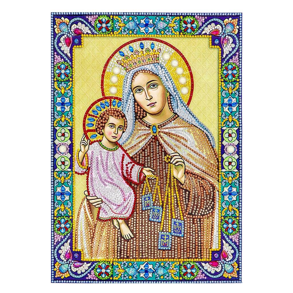 Crystal Rhinestone Diamond Painting Kit- Religious Madonna and Jesus - Hibah-Diamond?painting art studio