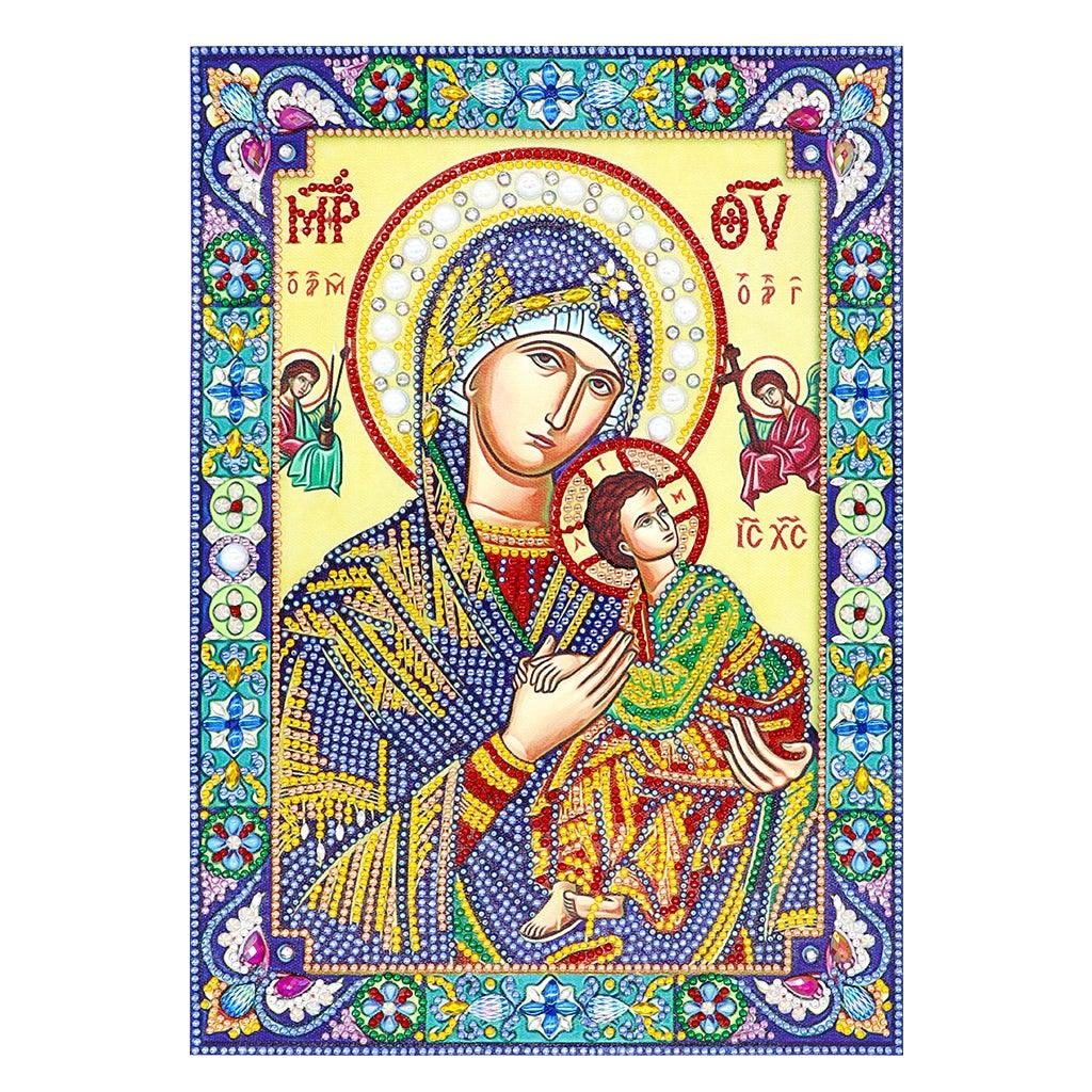 Crystal Rhinestone Diamond Painting Kit - Religious Madonna and Jesus - Hibah-Diamond painting art studio