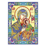 Crystal Rhinestone Diamond Painting Kit - Religious Madonna and Jesus - Hibah-Diamond painting art studio