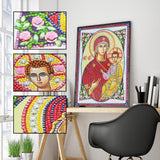 Crystal Rhinestone Diamond Painting Kit - Religious Madonna and Jesus - Hibah-Diamond painting art studio