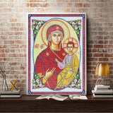Crystal Rhinestone Diamond Painting Kit - Religious Madonna and Jesus - Hibah-Diamond painting art studio