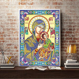 Crystal Rhinestone Diamond Painting Kit - Religious Madonna and Jesus - Hibah-Diamond painting art studio