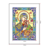 Crystal Rhinestone Diamond Painting Kit - Religious Madonna and Jesus - Hibah-Diamond painting art studio