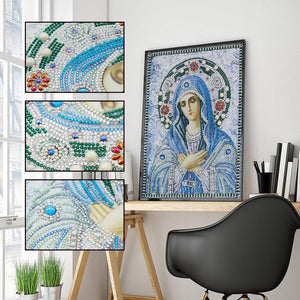 Crystal Rhinestone Diamond Painting Kit - Religious Mary - Hibah-Diamond?painting art studio