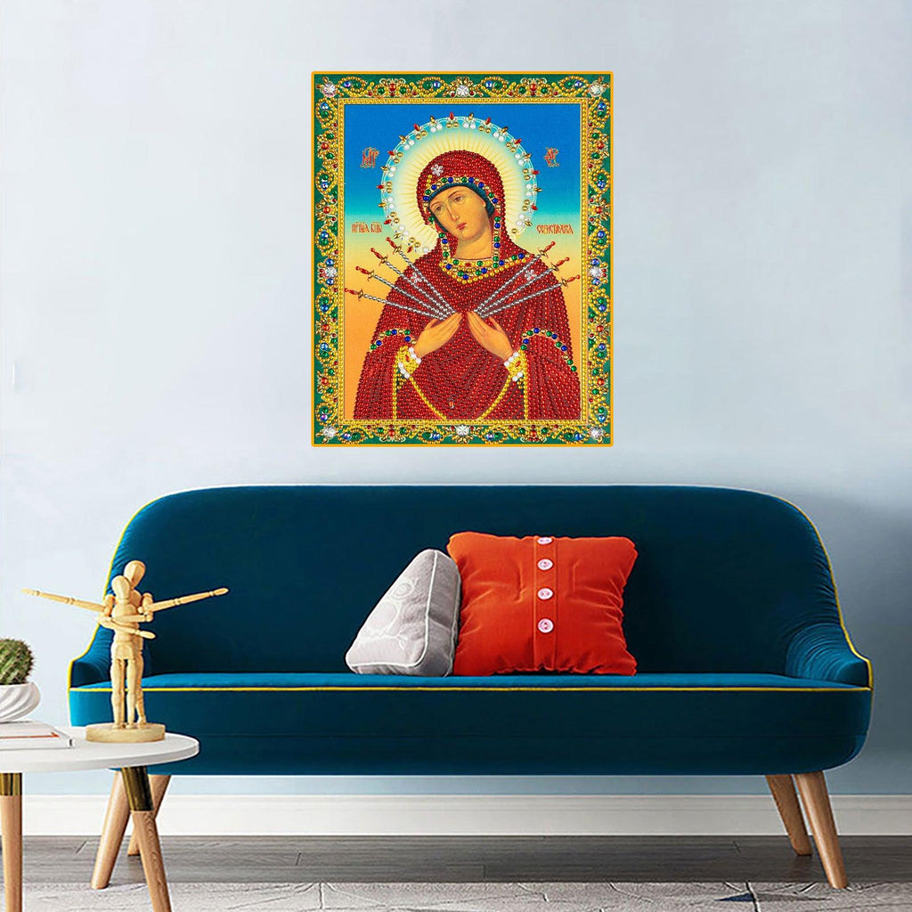 Crystal Rhinestone Diamond Painting Kit - Religious Mary - Hibah-Diamond?painting art studio