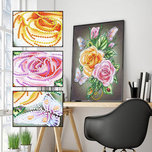 Crystal Rhinestone Diamond Painting Kit - Rose flower - Hibah-Diamond?painting art studio
