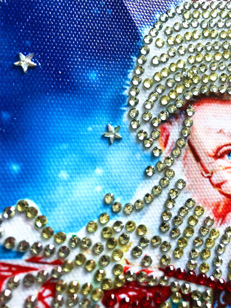 Crystal Rhinestone Diamond Painting Kit - Santa Claus holding gifts