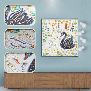 Crystal Rhinestone Diamond Painting Kit | September swan - Hibah-Diamond?painting art studio