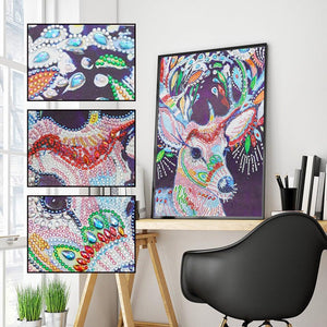Crystal Rhinestone Diamond Painting Kit | Sika deer - Hibah-Diamond?painting art studio