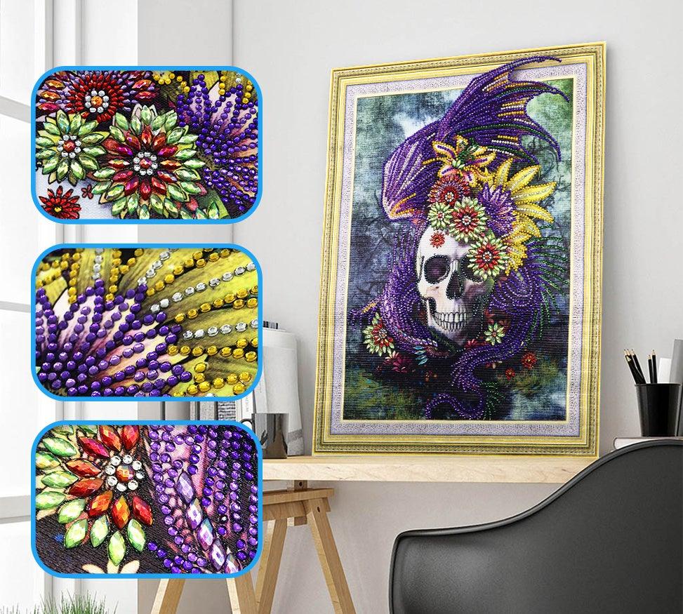 Crystal Rhinestone Diamond Painting Kit | Skeleton (16x20inch) - Hibah-Diamond?painting art studio
