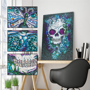 Crystal Rhinestone Diamond Painting Kit - Skull and Crossbones
