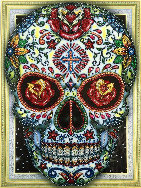 Crystal Rhinestone Diamond Painting Kit - Skull