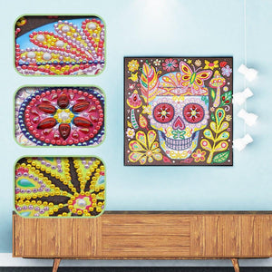 Crystal Rhinestone Diamond Painting Kit | Skull - Hibah-Diamond?painting art studio
