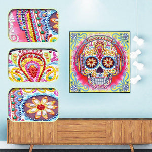 Crystal Rhinestone Diamond Painting Kit | Skull - Hibah-Diamond?painting art studio