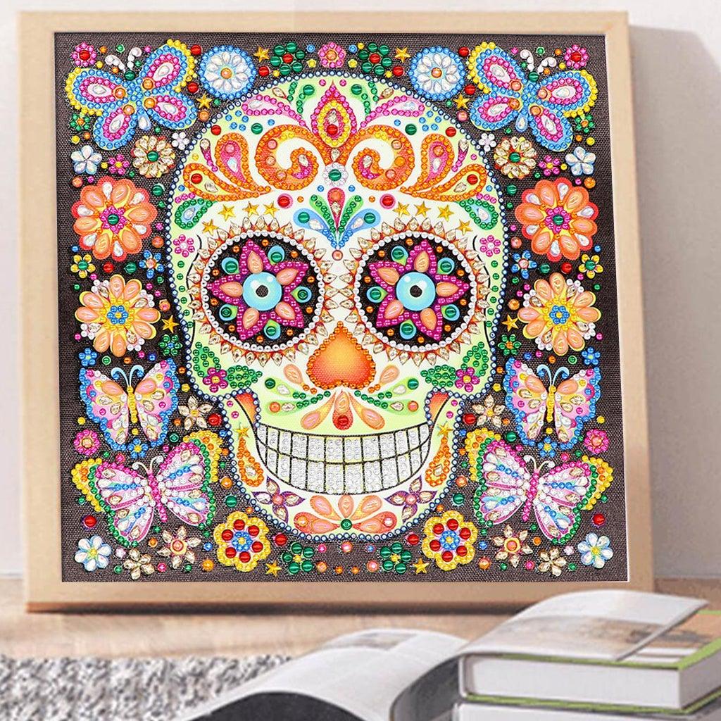 Crystal Rhinestone Diamond Painting Kit | Skull - Hibah-Diamond?painting art studio