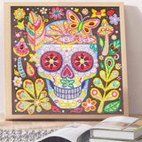 Crystal Rhinestone Diamond Painting Kit | Skull - Hibah-Diamond?painting art studio