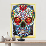 Crystal Rhinestone Diamond Painting Kit | Skull - Hibah-Diamond?painting art studio