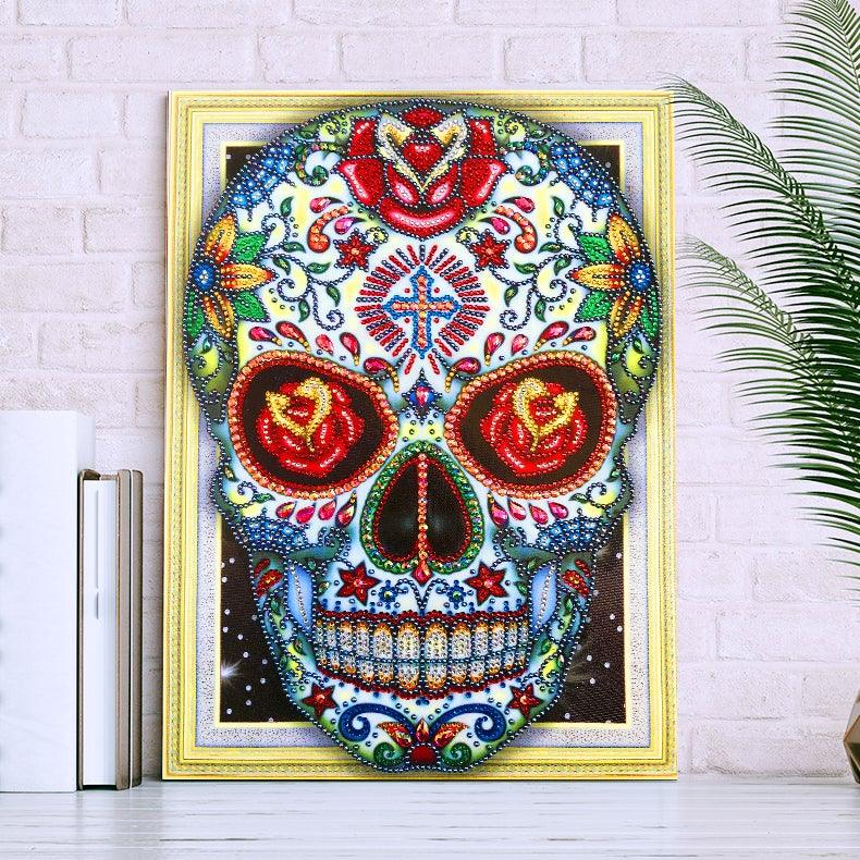 Crystal Rhinestone Diamond Painting Kit | Skull - Hibah-Diamond?painting art studio