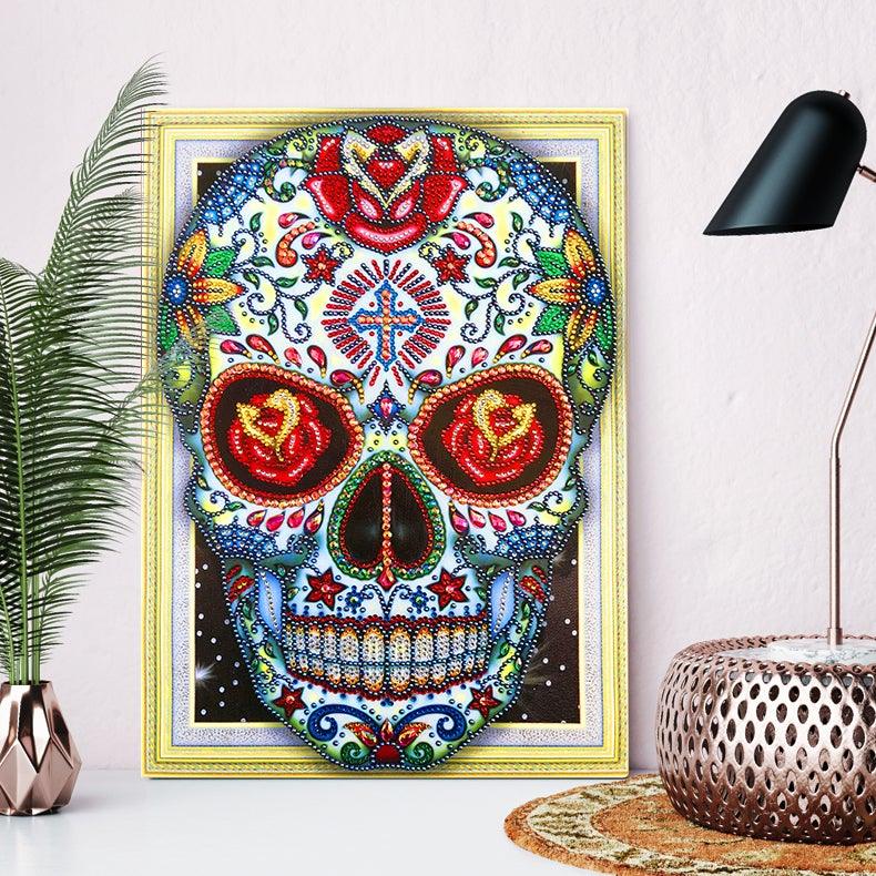 Crystal Rhinestone Diamond Painting Kit | Skull - Hibah-Diamond?painting art studio