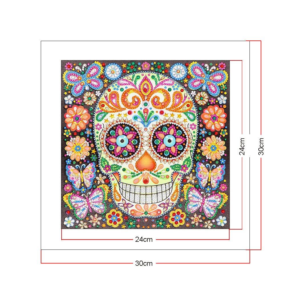 Crystal Rhinestone Diamond Painting Kit | Skull - Hibah-Diamond?painting art studio
