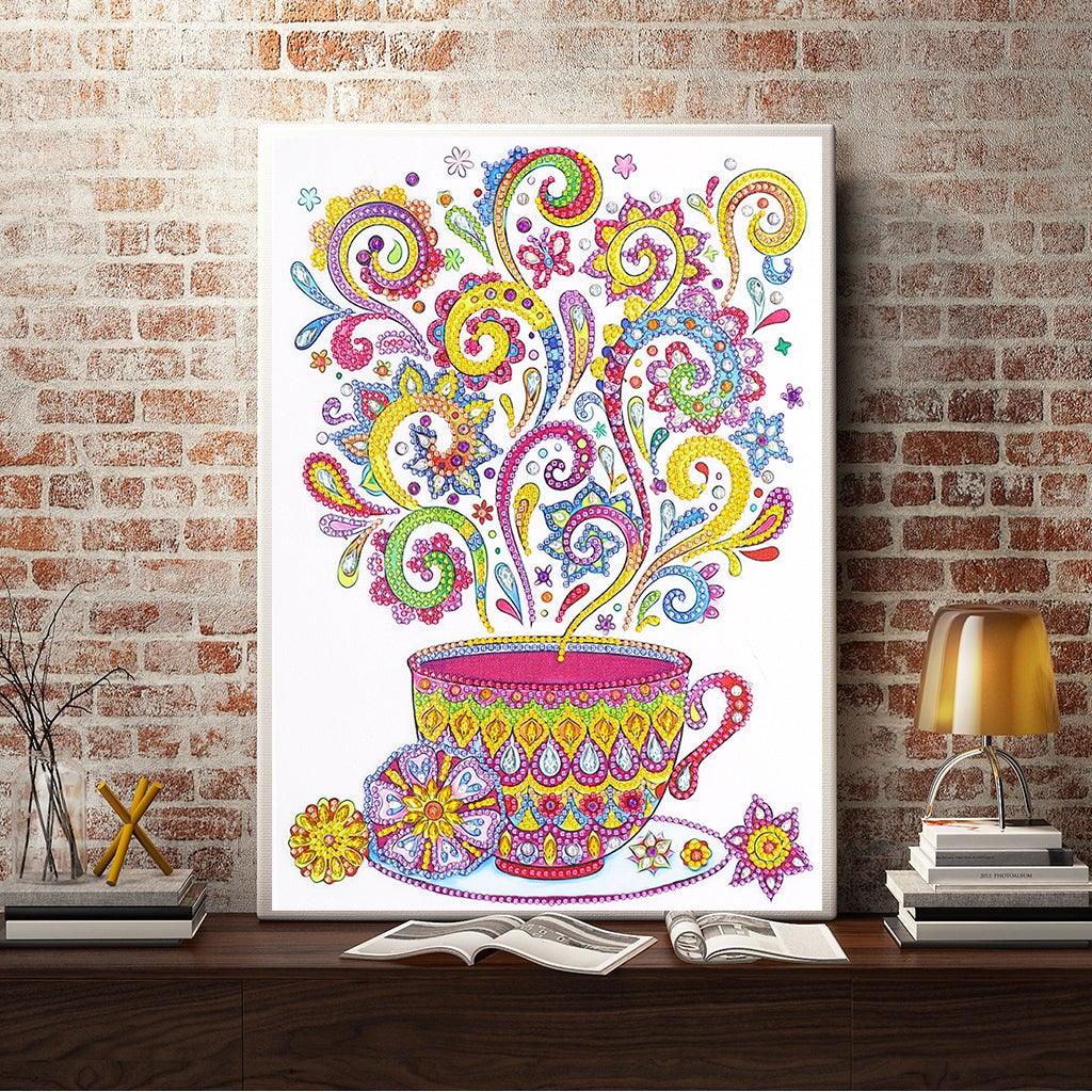 Crystal Rhinestone Diamond Painting Kit | Steaming tea - Hibah-Diamond?painting art studio