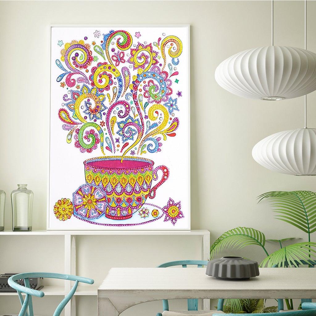 Crystal Rhinestone Diamond Painting Kit | Steaming tea - Hibah-Diamond?painting art studio