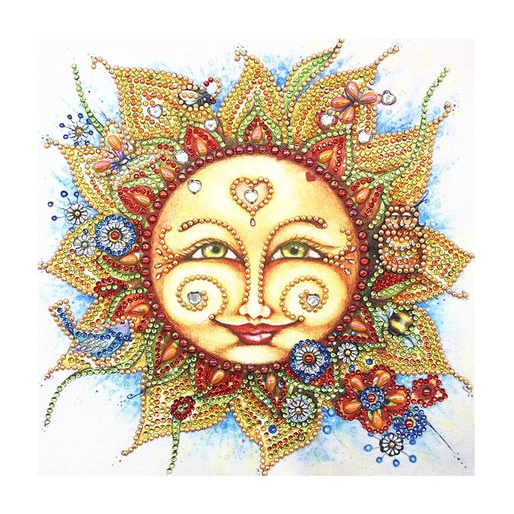 Crystal Rhinestone Diamond Painting Kit | Sun Smiley - Hibah-Diamond painting art studio
