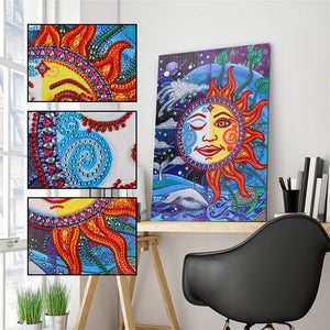 Crystal Rhinestone Diamond Painting Kit - Sun Smiley