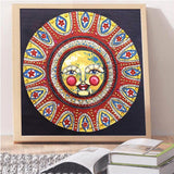 Crystal Rhinestone Diamond Painting Kit | Sun Smiley - Hibah-Diamond painting art studio