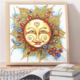 Crystal Rhinestone Diamond Painting Kit | Sun Smiley - Hibah-Diamond painting art studio