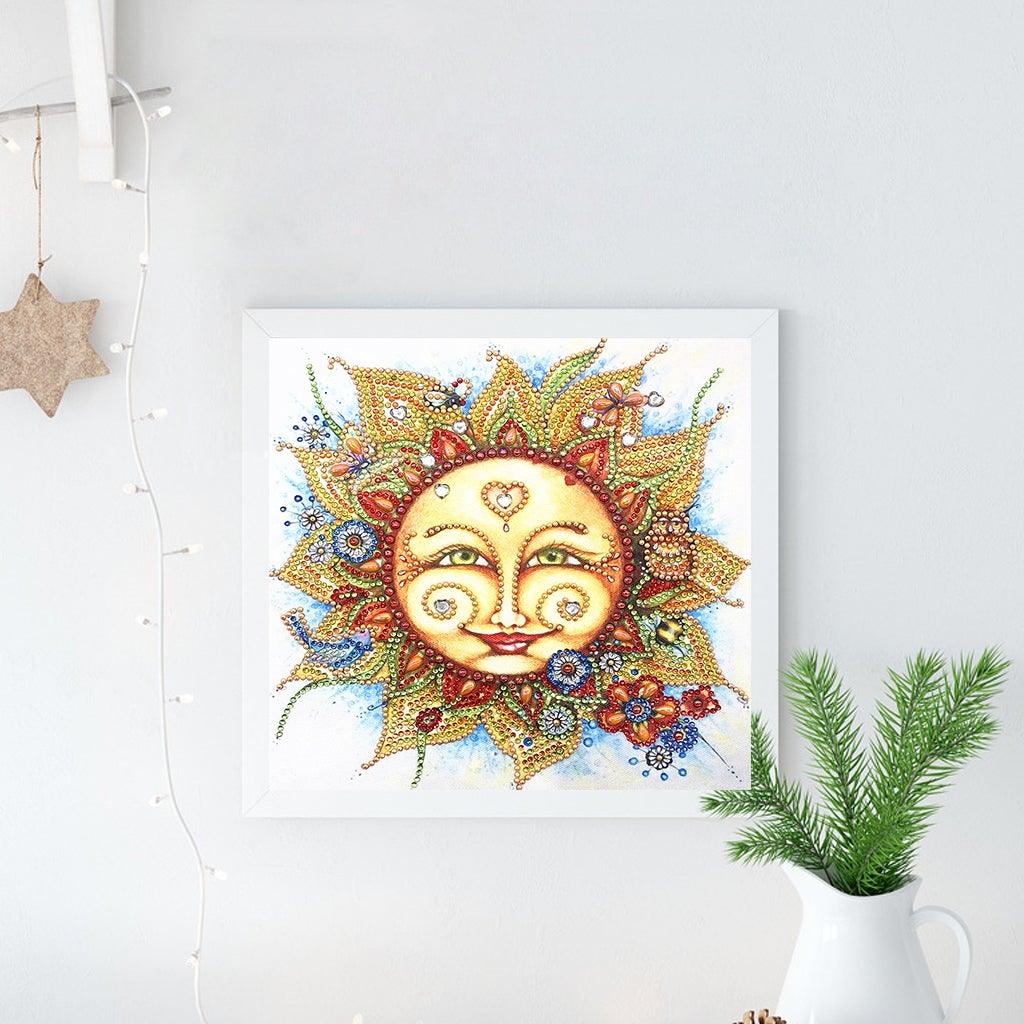 Crystal Rhinestone Diamond Painting Kit | Sun Smiley - Hibah-Diamond painting art studio