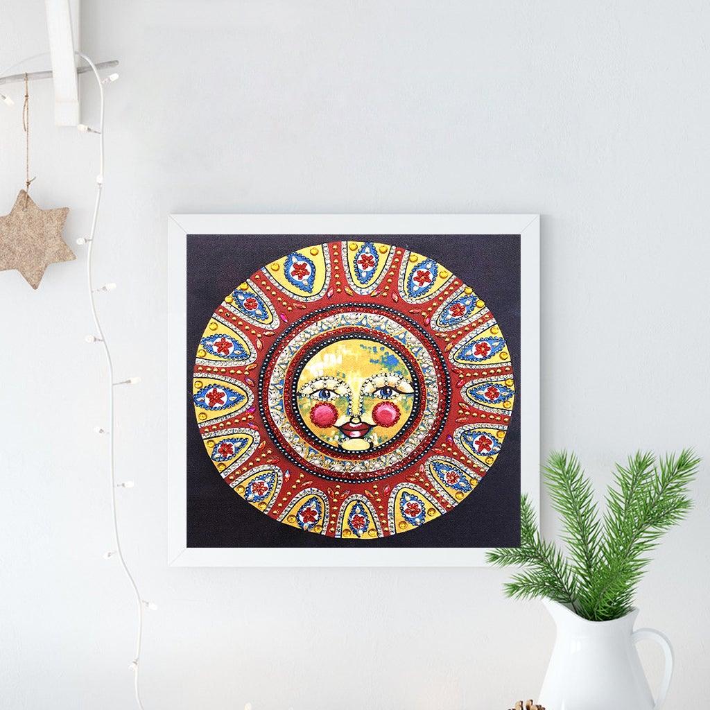 Crystal Rhinestone Diamond Painting Kit | Sun Smiley - Hibah-Diamond painting art studio
